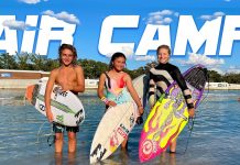 【世界のスーパーキッズたち】バックフリップ気味なバックサイド・スティールフィッシュ・グラブ・エアリバース!?Jackson Dorian、Erin Brooks、Sky & Ocean BrownたちによるPerfectswell製ウェイブプールでの秘密の特訓的エア・キャンプ・セッション