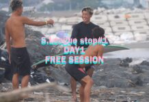 【JPSA改めSリーグ】出場プロサーファーたちによって会場横で繰り広げられた開幕戦初日スーパーセッション