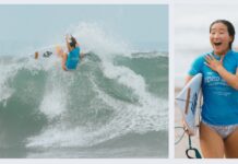 【WSL】中塩佳那が昨年のWJCチャンプSierra Kerrに逆転してラウンドオブ16進出!岩見天獅、川瀬心那、松岡亜音はイリミネーション・ラウンドで敗者復活に臨む。フィリピンで開催のWJCコンテストDAY1ハイライト