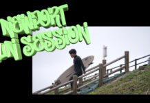 【南岸低気圧】日本一のビーチブレイク仙台新港にファンウェイブが到来した525セッション