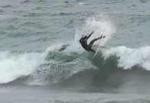 【西高東低愛好会】松下諒大、鈴木一歩がオンショアながら頭前後までサイズアップを果たした某サンドバーで繰り広げた12/21(日)湘南セッション